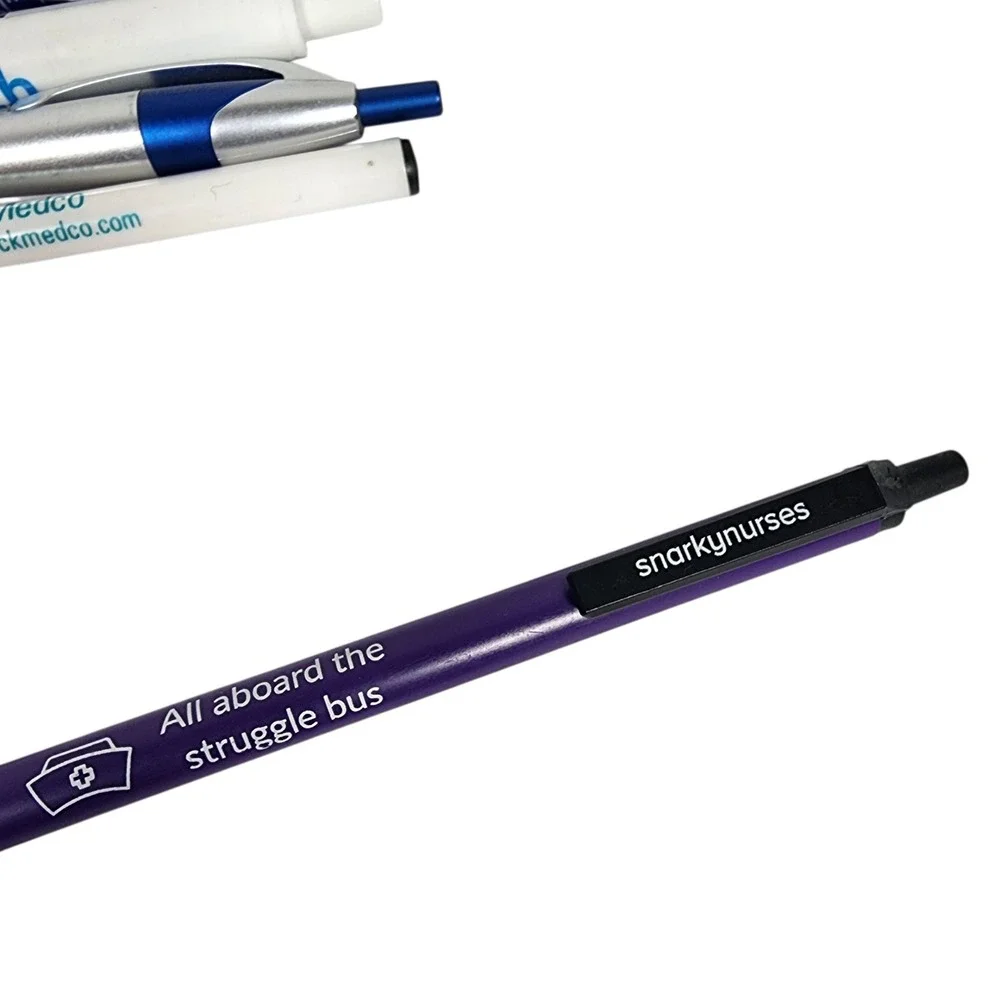 Lot of 9 Promotional Pens Medical Health Pharma & Funny‎ Nurse. Hospital Pens